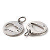 304 Stainless Steel Charms STAS-D050-07P-06-3