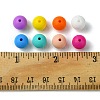 40Pcs 8 Colors Food Grade Eco-Friendly Silicone Focal Beads SIL-FS0001-20-5