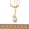 304 Stainless Steel Double Layer Necklaces NJEW-Z061-02G-5