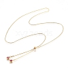 Adjustable 304 Stainless Steel Lariat Necklaces NJEW-z005-05G-2