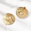 304 Stainless Steel Flat Round Stud Earrings EJEW-K268-53B-G-3