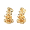 Brass Micro Pave Clear Cubic Zirconia Pendants KK-T080-24G-1