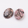 Natural Rhodonite Flat Back Cabochons G-G741-22x30mm-12-2