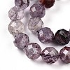 Natural Purple Lodolite Quartz/Purple Phantom Quartz Beads Strands G-T140-21C-4