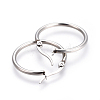 Tarnish Resistant 201 Stainless Steel Hoop Earrings EJEW-A052-19B-P-2