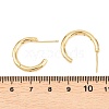 C-Shaped Brass Clear Cubic Zirconia Stud Earrings EJEW-A156-10B-G-5