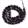 Dyed Natural Sesame Jasper Beads Strands G-T139-8mm-47K-2