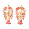 304 Stainless Steel Enamel Pendants STAS-Q119-16G-04-1