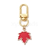 3Pcs 3 Colors Maple Leaf Alloy Enamel Pendant Decorations HJEW-JM02680-4