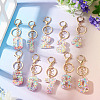 Number 0 Transparent Resin Keychains KEYC-TADJ0001-10J-5