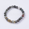 Natural Bloodstone Beads Stretch Bracelets BJEW-E325-D20-1