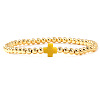 Brass Round Beaded Bracelets for Women SB9067-19-1