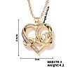 Simple and Elegant Brass Pave Clear Cubic Zircon Mom Heart Pendant Necklaces for Mother's Day TM6595-5-1