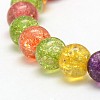 Synthetic Crackle Quartz Round Bead Strands X-G-L155-6mm-02-2