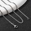 Non-Tarnish Unisex 304 Stainless Steel Curb Chain/Twisted Chain Necklaces STAS-D0002-34P-3