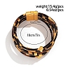 Leopard Print Pattern PU Leather Cord Multi-strand Bracelets for Women XT9904-8