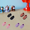 Olycraft 6 Pairs 6 Colors Plastic Doll Shoes AJEW-OC0004-40-6