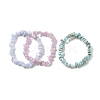 Chips Natural Larimar & Blue Lace Agate & Kunzite Beaded Stretch Bracelets Sets BJEW-JB05332-01-5