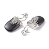 Natural Black Obsidian Pendants G-F639-09E-P-3