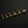 316L Surgical Stainless Steel Clear Cubic Zirconia Threadless Labrets WG1AA8E-22-3