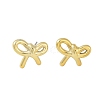 Bowknot CCB Plastic Stud Earrings for Women EJEW-Q382-07G-1