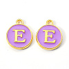 Golden Plated Alloy Enamel Charms LS-ENAM-S118-10E-1