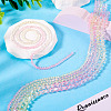 12 Strands 3 Styles Gradient Color Baking Paint Glass Bead Strands DGLA-TA0001-21C-6