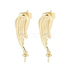 Brass Stud Earring Findings KK-M326-19G-1