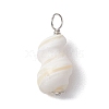 Natural Conch Shell Pendants PALLOY-JF02808-01-3