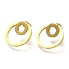 Ion Plating(IP) 304 Stainless Steel Stud Ring Stud Earrings EJEW-C118-02A-2