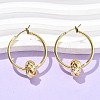 Brass Twist Hoop Earrings for Women EJEW-L297-01A-G-1