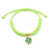 Alloy Enamel Clover Charm Bracelet BJEW-JB09850-02-1