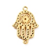 Eco-Friendly Rack Plating Brass Micro Pave Clear Cubic Zirconia Connector Charms KK-F847-05G-2