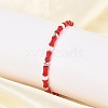 304 Stainless Steel Beaded Bracelets for Women BJEW-M056-08P-02-4