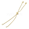 1MM Brass Box Chain Slider Bracelet Making MAK-K024-07G-3
