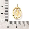 Brass Micro Pave Cubic Zirconia Pendants ZIRC-P123-01G-N01-3