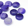 Dyed Natural Striped Agate/Banded Agate Cabochons X-G-R348-14mm-03-1