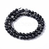 Natural Black Tourmaline Beads Strands X-G-F666-05A-6mm-2