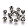 Brass Crystal Rhinestone Beads LS-RB-9X10-1-1