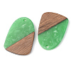 Opaque Resin & Walnut Wood Pendants RESI-S389-042A-C03-2