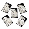 Opaque Sleeping Human Pattern Acrylic Pendants BACR-D001-01C-2