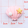 Ocean Theme Opaque Resin Cabochons OCEA-PW0001-75J-1