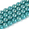 Electroplate Opaque Glass Beads Strands GLAA-T032-P10mm-AB12A-1