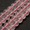 Natural Rose Quartz Beads Strands X-G-E375-8mm-01-2