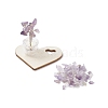 Natural Amethyst Chips Tree of Life Decorations AJEW-JD00014-03-2