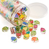 Craftdady 100Pcs 10 Colors Transparent Enamel Acrylic Beads TACR-CD0001-07-2