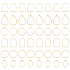 48Pcs 6 Styles Alloy Open Back Bezel Pendants FIND-DC0002-07-1