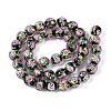 Handmade Foil Glass Beads Strands FOIL-N033-04A-2