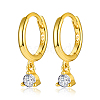 Real 18K Gold Plated 925 Sterling Silver Hoop Earrings MN0975-07-1