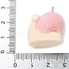 Flocky Opaque Resin Pendants RESI-G105-02D-3